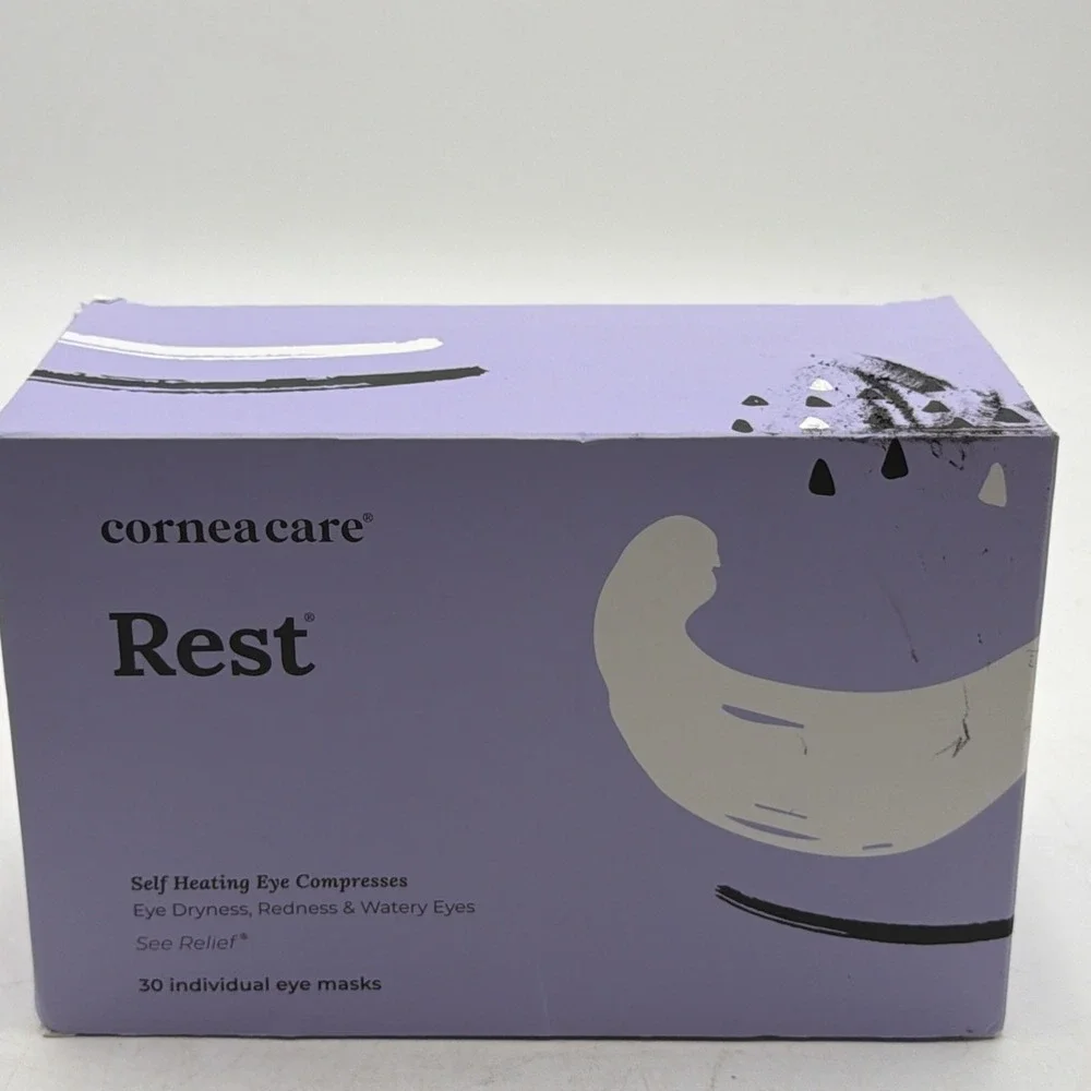 CorneaCare Rest Heated Eye Mask Dry Eye Relief Self-Heating Pads 29 Count